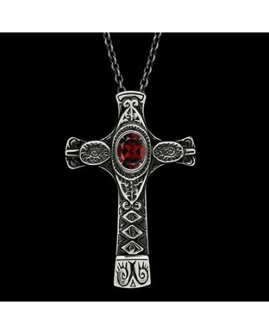 COLLANA LA CROCE PREZIOSA GRANATO