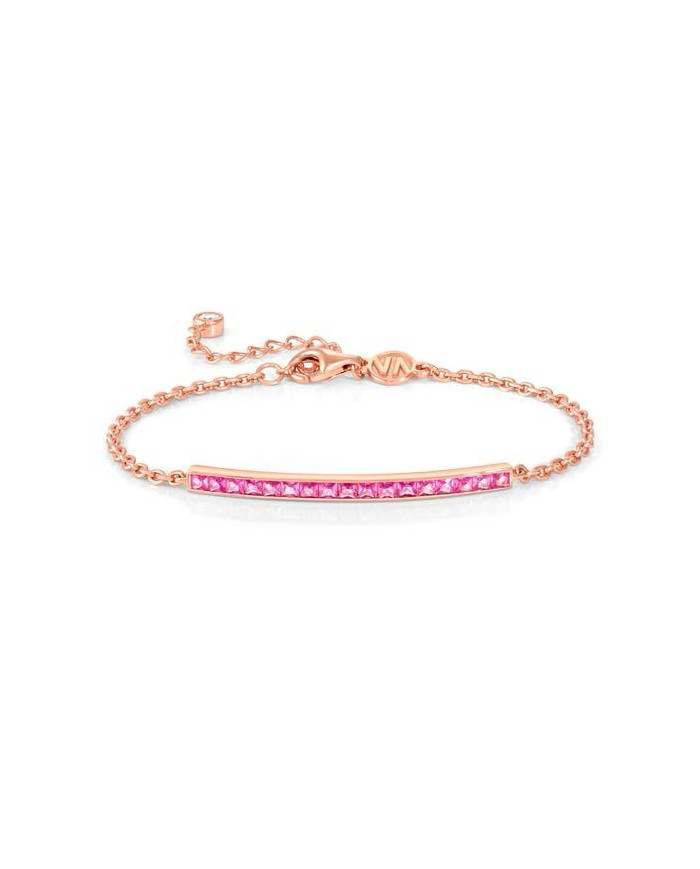 BRACCIALE CARISMATICA ORO ROSA E PIETRE FUCSIA