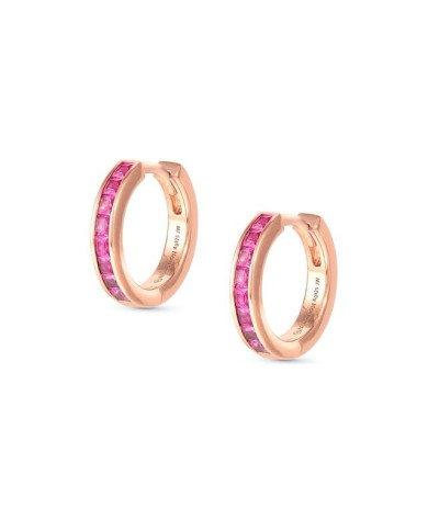 ORECCHINI CARISMATICA ORO ROSA E ZIRCONI FUCSIA