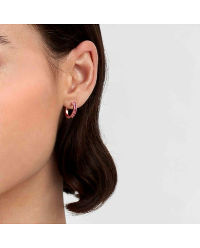 ORECCHINI CARISMATICA ORO ROSA E ZIRCONI FUCSIA