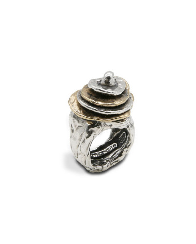 ANELLO MANDILE ARGENTO E BRONZO