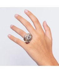 ANELLO MANDILE ARGENTO E BRONZO